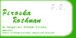 piroska rothman business card